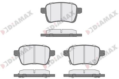 N09710 DIAMAX Комплект тормозных колодок, дисковый тормоз