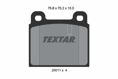 2001107 TEXTAR Комплект тормозных колодок, дисковый тормоз