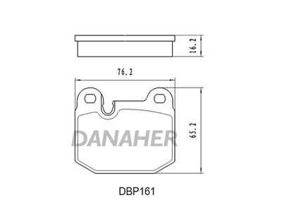 DBP161 DANAHER Комплект тормозных колодок, дисковый тормоз
