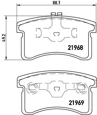 P16006 BREMBO Комплект тормозных колодок, дисковый тормоз