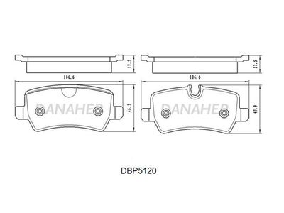 DBP5120 DANAHER Комплект тормозных колодок, дисковый тормоз