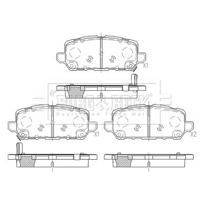 BBP2607 BORG & BECK Комплект тормозных колодок, дисковый тормоз