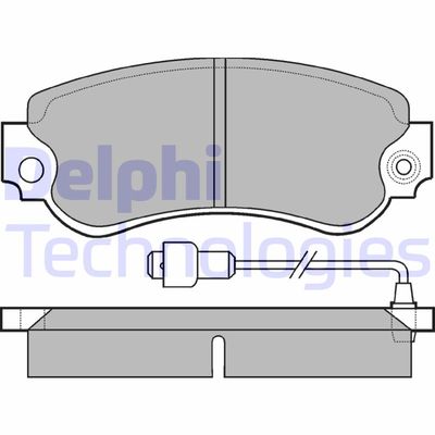 LP232 DELPHI Комплект тормозных колодок, дисковый тормоз