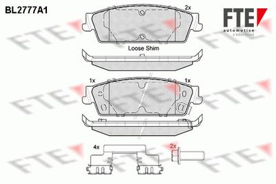 BL2777A1 FTE Комплект тормозных колодок, дисковый тормоз