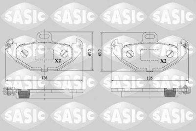 6214035 SASIC Комплект тормозных колодок, дисковый тормоз