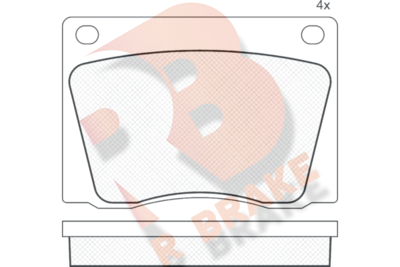 RB0009 R BRAKE Комплект тормозных колодок, дисковый тормоз