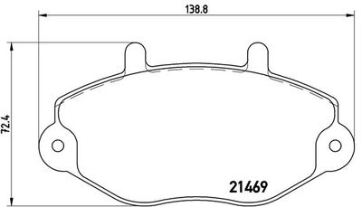 P24050 BREMBO Комплект тормозных колодок, дисковый тормоз