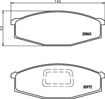 8DB355026811 HELLA PAGID Комплект тормозных колодок, дисковый тормоз