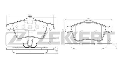 BS1157 ZEKKERT Комплект тормозных колодок, дисковый тормоз