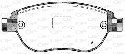 BPA084100 OPEN PARTS Комплект тормозных колодок, дисковый тормоз