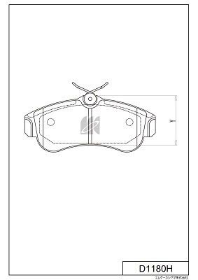 D1180H MK Kashiyama Комплект тормозных колодок, дисковый тормоз