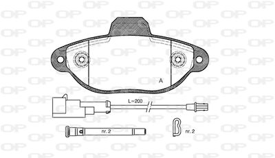 BPA041422 OPEN PARTS Комплект тормозных колодок, дисковый тормоз