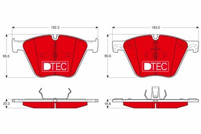 GDB1964DTE TRW Комплект тормозных колодок, дисковый тормоз