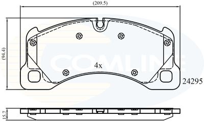 CBP06039 COMLINE Комплект тормозных колодок, дисковый тормоз