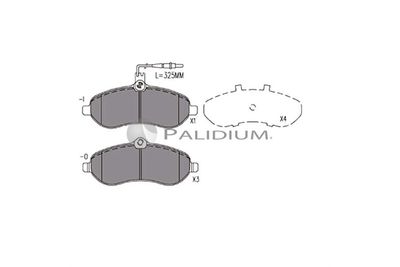 P11145 ASHUKI by Palidium Комплект тормозных колодок, дисковый тормоз