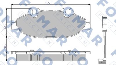 FO923781 FOMAR Friction Комплект тормозных колодок, дисковый тормоз