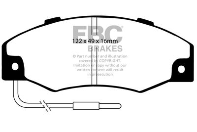 DP604 EBC Brakes Комплект тормозных колодок, дисковый тормоз