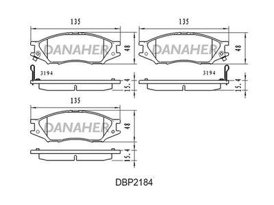 DBP2184 DANAHER Комплект тормозных колодок, дисковый тормоз