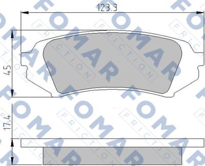 FO813781 FOMAR Friction Комплект тормозных колодок, дисковый тормоз