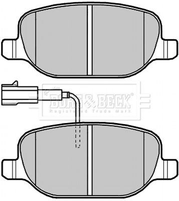 BBP2279 BORG & BECK Комплект тормозных колодок, дисковый тормоз