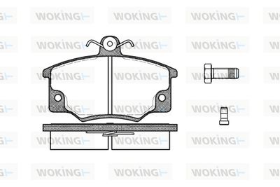 P046304 WOKING Комплект тормозных колодок, дисковый тормоз