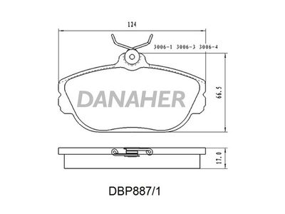 DBP8871 DANAHER Комплект тормозных колодок, дисковый тормоз