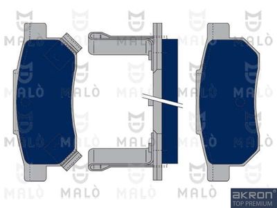 1050015 AKRON-MALÒ Комплект тормозных колодок, дисковый тормоз