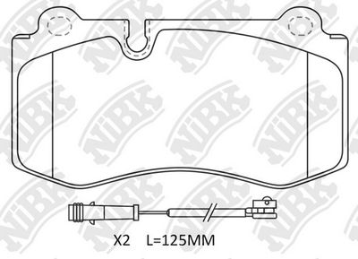 PN0453W NiBK Комплект тормозных колодок, дисковый тормоз