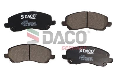 322501 DACO Germany Комплект тормозных колодок, дисковый тормоз