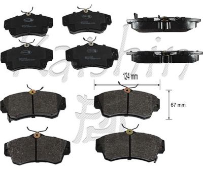 FK10045 KAISHIN Комплект тормозных колодок, дисковый тормоз