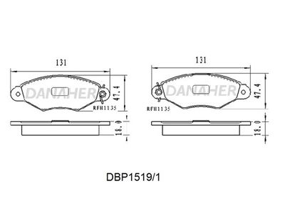 DBP15191 DANAHER Комплект тормозных колодок, дисковый тормоз