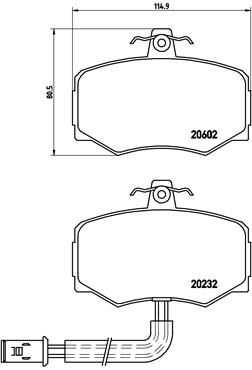 P36005 BREMBO Комплект тормозных колодок, дисковый тормоз