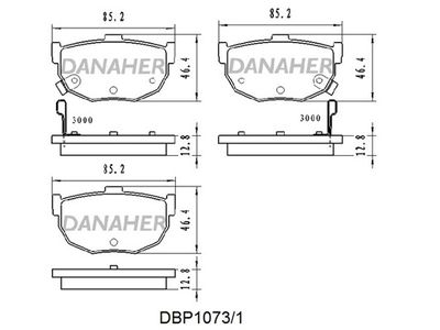 DBP10731 DANAHER Комплект тормозных колодок, дисковый тормоз