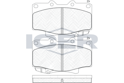 141026 ICER Комплект тормозных колодок, дисковый тормоз