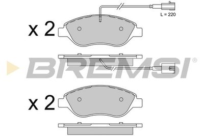 BP3507 BREMSI Комплект тормозных колодок, дисковый тормоз
