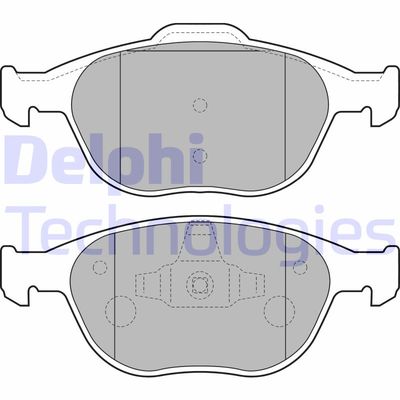 LP1724 DELPHI Комплект тормозных колодок, дисковый тормоз