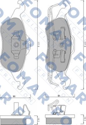 FO668881 FOMAR Friction Комплект тормозных колодок, дисковый тормоз