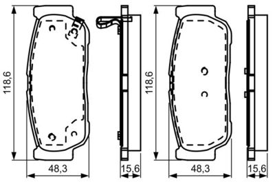 0986495315 BOSCH Комплект тормозных колодок, дисковый тормоз