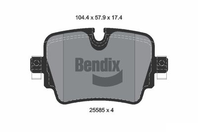 BPD2253 BENDIX Braking Комплект тормозных колодок, дисковый тормоз