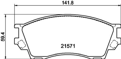 8DB355037021 HELLA Комплект тормозных колодок, дисковый тормоз