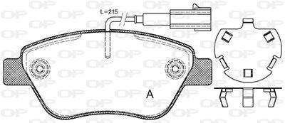 BPA085832 OPEN PARTS Комплект тормозных колодок, дисковый тормоз