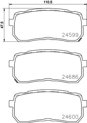 P30080 BREMBO Комплект тормозных колодок, дисковый тормоз