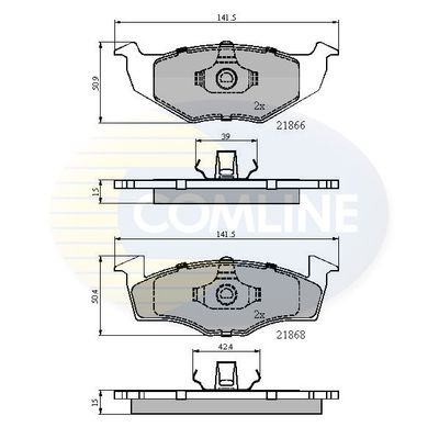 CBP0180 COMLINE Комплект тормозных колодок, дисковый тормоз