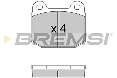 BP2085 BREMSI Комплект тормозных колодок, дисковый тормоз