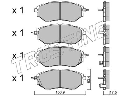 7790 TRUSTING Комплект тормозных колодок, дисковый тормоз