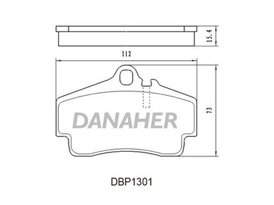 DBP1301 DANAHER Комплект тормозных колодок, дисковый тормоз
