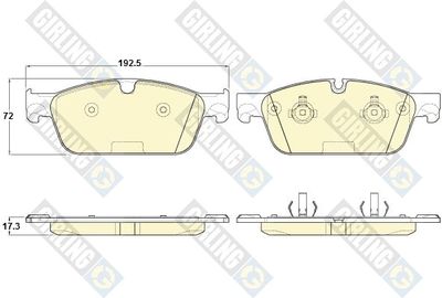 6119702 GIRLING Комплект тормозных колодок, дисковый тормоз