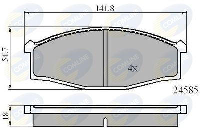 CBP0758 COMLINE Комплект тормозных колодок, дисковый тормоз