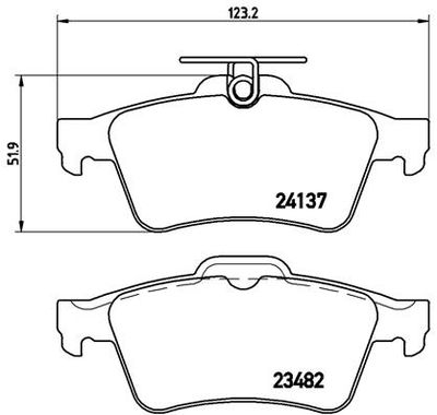 P59042 BREMBO Комплект тормозных колодок, дисковый тормоз