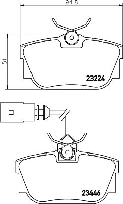 8DB355030821 HELLA PAGID Комплект тормозных колодок, дисковый тормоз